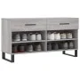 Sonoma gray engineered wood shoe bench 102x35x55 cm by vidaXL, Shoe racks and shoe organizers - Ref: Foro24-829770, Price: 59...