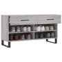 Sonoma gray engineered wood shoe bench 102x35x55 cm by vidaXL, Shoe racks and shoe organizers - Ref: Foro24-829770, Price: 59...