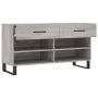 Sonoma graue Schuhbank aus Holzwerkstoff, 102 x 35 x 55 cm von vidaXL, Schuhregale und Schuhorganisatoren - Ref: Foro24-82977...