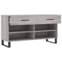 Sonoma gray engineered wood shoe bench 102x35x55 cm by vidaXL, Shoe racks and shoe organizers - Ref: Foro24-829770, Price: 59...