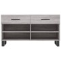 Sonoma gray engineered wood shoe bench 102x35x55 cm by vidaXL, Shoe racks and shoe organizers - Ref: Foro24-829770, Price: 59...
