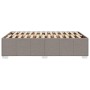Estructura de cama sin colchón tela gris taupe 120x200 cm