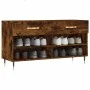 Shoe bench engineered wood smoked oak 102x35x55 cm by vidaXL, Shoe racks and shoe organizers - Ref: Foro24-829721, Price: 53,...