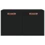 Schwarzer Wandschrank aus Holzwerkstoff, 60 x 36,5 x 35 cm von vidaXL, Schließfächer und Lagerschränke - Ref: Foro24-829997, ...