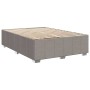 Cama sin colchón tela gris taupe 140x190 cm