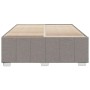 Cama sin colchón tela gris taupe 140x190 cm