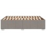 Cama sin colchón tela gris taupe 140x190 cm