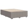 Cama sin colchón tela gris taupe 140x190 cm