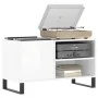 Glossy white engineered wood record cabinet 85x38x48 cm by vidaXL, CD and DVD storage - Ref: Foro24-831710, Price: 59,52 €, D...