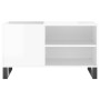 Glossy white engineered wood record cabinet 85x38x48 cm by vidaXL, CD and DVD storage - Ref: Foro24-831710, Price: 60,27 €, D...