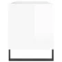 Glänzend weißer Schallplattenschrank aus Holzwerkstoff, 85 x 38 x 48 cm von vidaXL, CD- und DVD-Speicher - Ref: Foro24-831710...