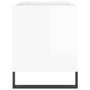 Glossy white engineered wood record cabinet 85x38x48 cm by vidaXL, CD and DVD storage - Ref: Foro24-831710, Price: 60,27 €, D...