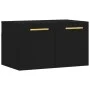 Black engineered wood wall cabinet 60x36.5x35 cm by vidaXL, Lockers and storage cabinets - Ref: Foro24-830005, Price: 40,51 €...