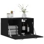 Black engineered wood wall cabinet 60x36.5x35 cm by vidaXL, Lockers and storage cabinets - Ref: Foro24-830005, Price: 40,51 €...