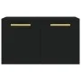 Black engineered wood wall cabinet 60x36.5x35 cm by vidaXL, Lockers and storage cabinets - Ref: Foro24-830005, Price: 40,51 €...