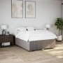 Cama sin colchón tela gris taupe 140x200 cm
