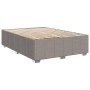 Cama sin colchón tela gris taupe 140x200 cm
