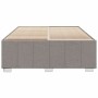 Cama sin colchón tela gris taupe 140x200 cm
