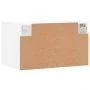 Weißer Wandschrank aus Holzwerkstoff, 60 x 36,5 x 35 cm von vidaXL, Schließfächer und Lagerschränke - Ref: Foro24-830012, Pre...