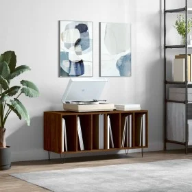 Sperrholz Scheibenmöbel braune Eiche 100x38x48 cm von vidaXL, CD- und DVD-Speicher - Ref: Foro24-831755, Preis: 85,52 €, Raba...