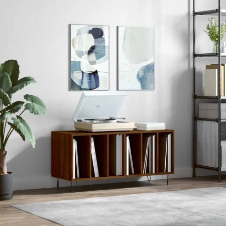 Sperrholz Scheibenmöbel braune Eiche 100x38x48 cm von vidaXL, CD- und DVD-Speicher - Ref: Foro24-831755, Preis: 85,52 €, Raba...