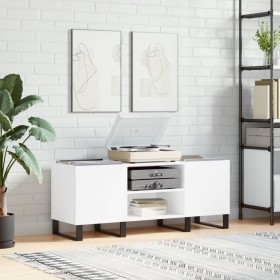 Mueble para discos madera contrachapada blanco 121x38x48 cm de vidaXL, Almacenamiento para CD y DVD - Ref: Foro24-831684, Pre...
