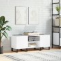 Plywood white record storage unit 121x38x48 cm by vidaXL, CD and DVD storage - Ref: Foro24-831684, Price: 83,48 €, Discount: %