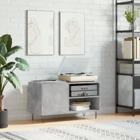 Concrete gray engineered wood disc cabinet 85x38x48 cm by vidaXL, CD and DVD storage - Ref: Foro24-831704, Price: 44,25 €, Di...