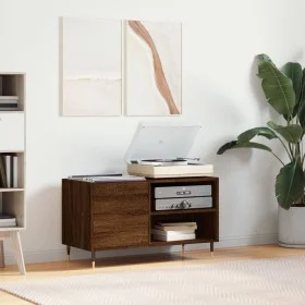 Engineered wood record cabinet in brown oak, 85x38x48 cm by vidaXL, CD and DVD storage - Ref: Foro24-831699, Price: 58,56 €, ...