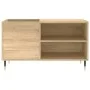 Sonoma oak engineered wood record cabinet 85x38x48 cm by vidaXL, CD and DVD storage - Ref: Foro24-831695, Price: 53,42 €, Dis...