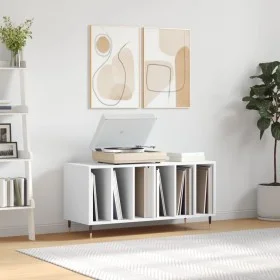 White plywood record cabinet 100x38x48 cm by vidaXL, CD and DVD storage - Ref: Foro24-831740, Price: 71,70 €, Discount: %