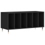 Plywood black record storage unit 100x38x48 cm by vidaXL, CD and DVD storage - Ref: Foro24-831741, Price: 66,37 €, Discount: %