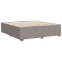 Cama sin colchón tela gris taupe 180x200 cm
