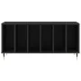 Plywood black record storage unit 100x38x48 cm by vidaXL, CD and DVD storage - Ref: Foro24-831741, Price: 68,35 €, Discount: %