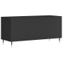 Plywood black record storage unit 100x38x48 cm by vidaXL, CD and DVD storage - Ref: Foro24-831741, Price: 66,37 €, Discount: %