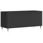 Plywood black record storage unit 100x38x48 cm by vidaXL, CD and DVD storage - Ref: Foro24-831741, Price: 68,35 €, Discount: %
