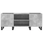 Concrete gray plywood disc cabinet 121x38x48 cm by vidaXL, CD and DVD storage - Ref: Foro24-831688, Price: 68,07 €, Discount: %