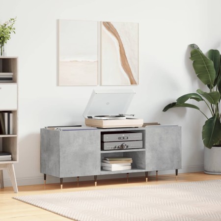 Plattenschrank aus betongrauem Sperrholz, 121 x 38 x 48 cm von vidaXL, CD- und DVD-Speicher - Ref: Foro24-831672, Preis: 92,2...