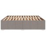 Cama sin colchón tela gris taupe 200x200 cm