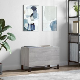 Sonoma gray plywood disc cabinet 74.5x38x48 cm by vidaXL, CD and DVD storage - Ref: Foro24-831738, Price: 43,75 €, Discount: %