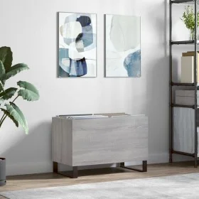Sonoma gray plywood disc cabinet 74.5x38x48 cm by vidaXL, CD and DVD storage - Ref: Foro24-831738, Price: 43,35 €, Discount: %