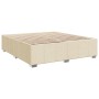 Cama sin colchón tela color crema 200x200 cm