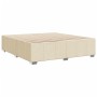 Cama sin colchón tela color crema 200x200 cm