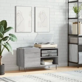 Sonoma gray engineered wood record cabinet 85x38x48 cm by vidaXL, CD and DVD storage - Ref: Foro24-831706, Price: 45,40 €, Di...