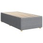 Estructura de cama sin colchón tela gris claro 80x200 cm