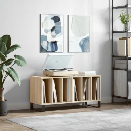 Sonoma oak plywood disc cabinet 100x38x48 cm by vidaXL, CD and DVD storage - Ref: Foro24-831759, Price: 84,45 €, Discount: %