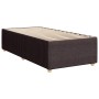 Estructura de cama sin colchón tela marrón oscuro 80x200 cm