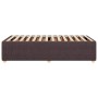 Estructura de cama sin colchón tela marrón oscuro 80x200 cm