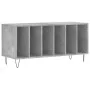 Mueble discos madera contrachapada gris hormigón 100x38x48 cm de vidaXL, Almacenamiento para CD y DVD - Ref: Foro24-831752, P...