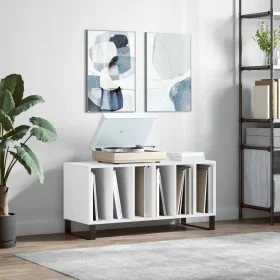 White plywood record cabinet 100x38x48 cm by vidaXL, CD and DVD storage - Ref: Foro24-831756, Price: 87,50 €, Discount: %